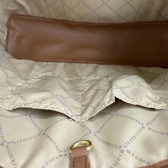 NWOT Steve Madden Plaid X Large Tote Bag Purse Travel Beach Cottagecore Cruise - Picture 8 of 9